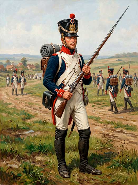 Французский линейный пехотинец III корпуса, 1806. Французский линейный пехотинец III корпуса, 1806.