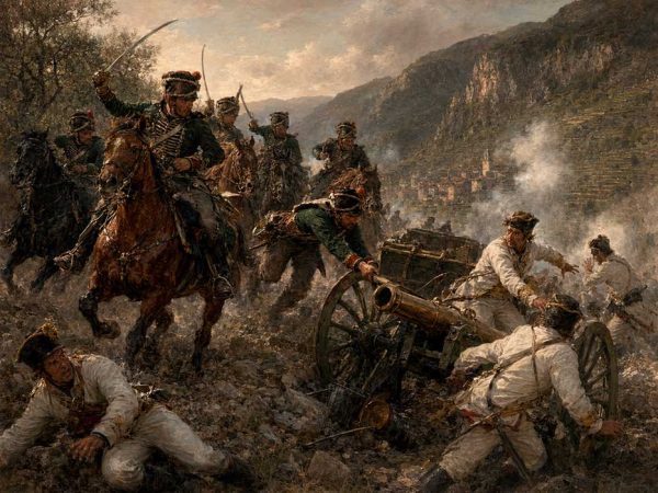 4 сентября 1796 года при Роверето Бессьер с шестью егерями обнаружил и захватил австрийскую батарею 4 сентября 1796 года при Роверето Бессьер с шестью егерями обнаружил и захватил австрийскую батарею