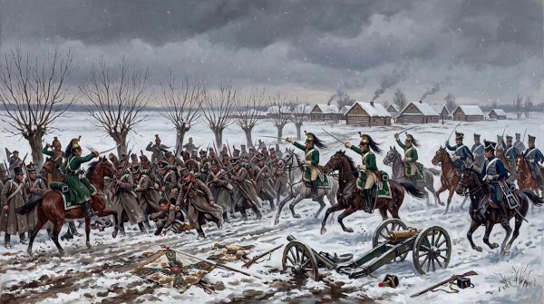 23 декабря 1806 года у Бежуни Бессьер во главе 2-го резервного кавалерийского корпуса выдержал натиск прусско-русских колонн 23 декабря 1806 года у Бежуни Бессьер во главе 2-го резервного кавалерийского корпуса выдержал натиск прусско-русских колонн