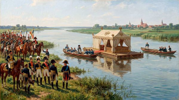 25 июня 1807 года Бессьер присутствовал при встрече Наполеона и Александра I на Немане 25 июня 1807 года Бессьер присутствовал при встрече Наполеона и Александра I на Немане