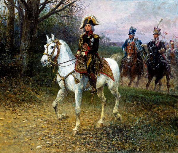 Маршал Бессьер и его эскорт из польских улан гвардии в 1813 году. Маршал Бессьер и его эскорт из польских улан гвардии в 1813 году.