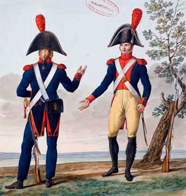 Пеший жандарм в униформе по Регламенту Бардена, 1812 год Пеший жандарм в униформе по Регламенту Бардена, 1812 год