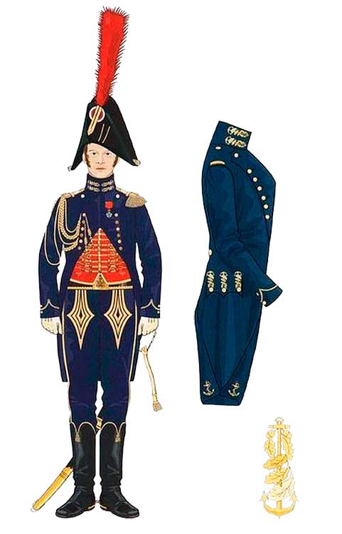 Лейтенант корабля в парадной форме, примерно 1807 год Лейтенант корабля в парадной форме, примерно 1807 год